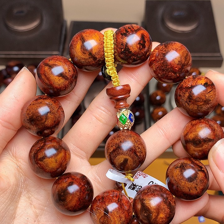 花梨木类手串/手链黄花梨风化料老挝花梨土埋料2.0