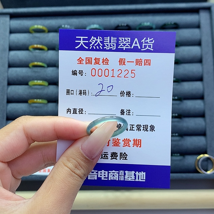 翡翠戒指未镶嵌     1225