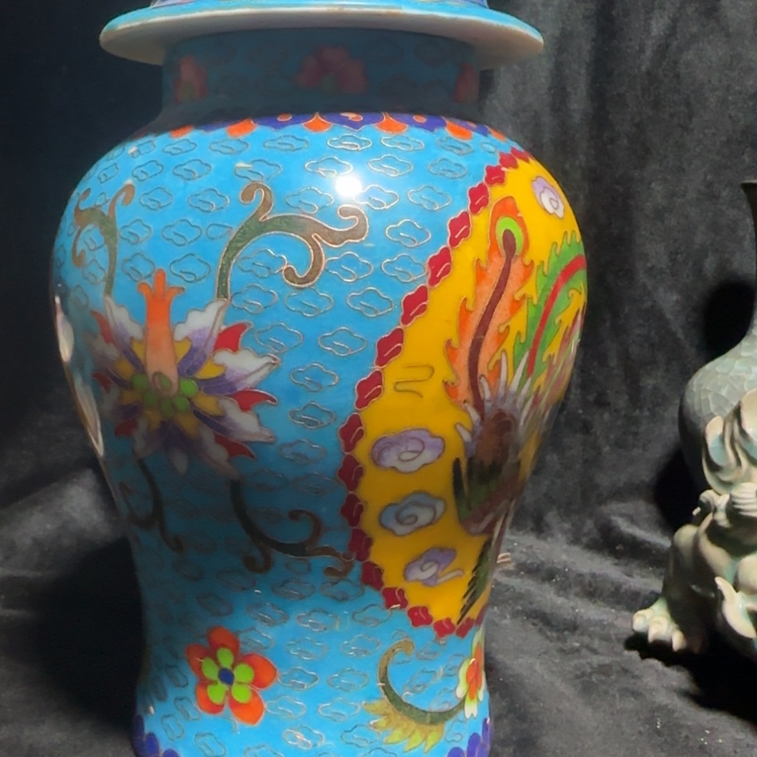 摆件陶掐丝珐琅将军罐