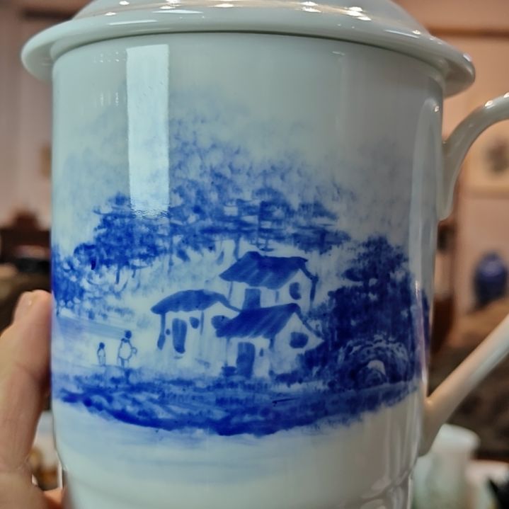 星**海景德镇手工手绘办公杯