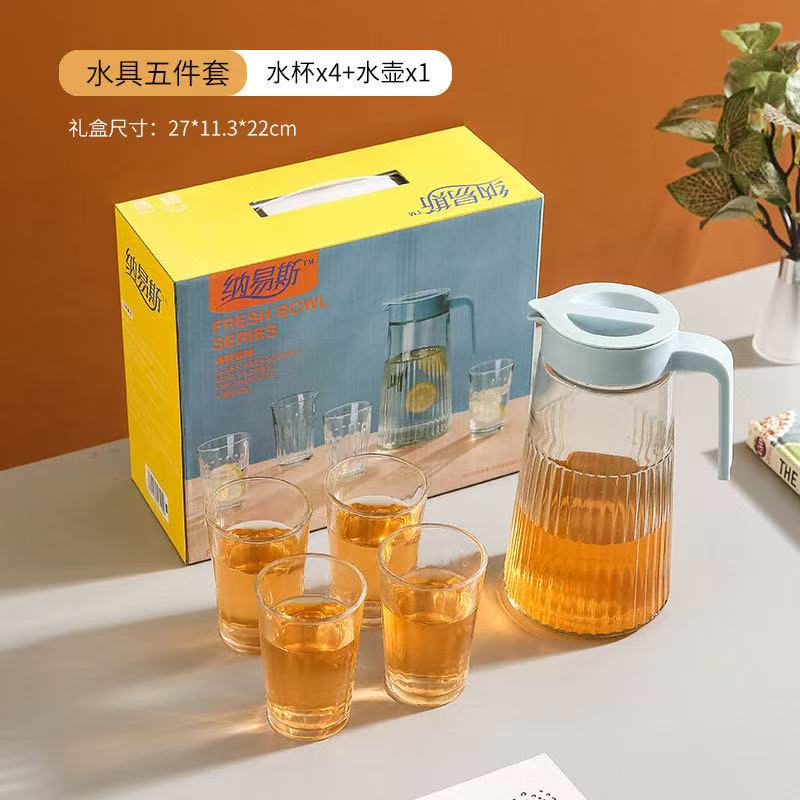 N-玻璃水杯具凉水壶五件套