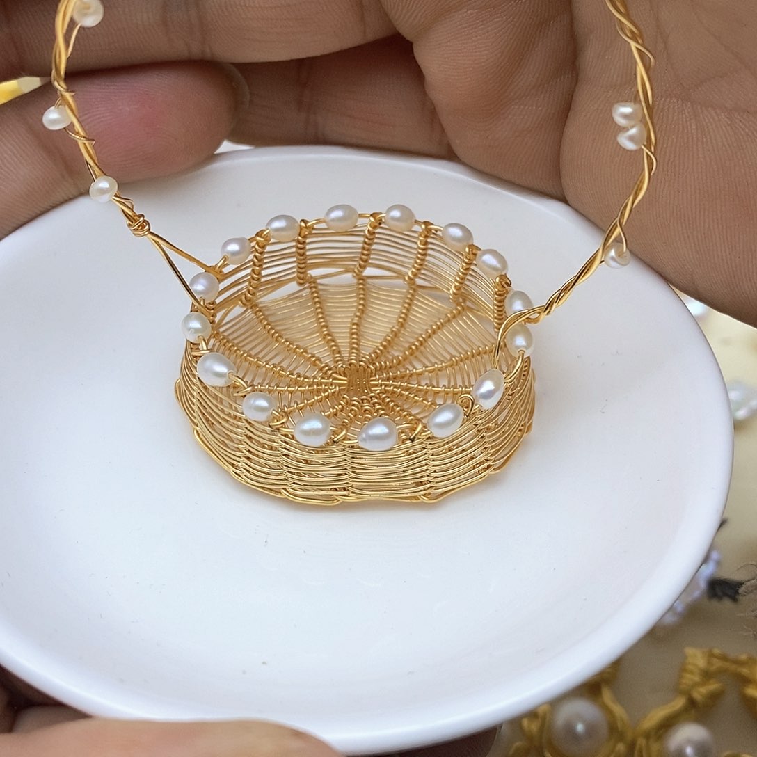 淡水珍珠摆件合金噢*噢