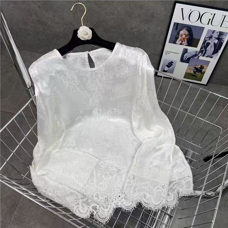 2025春季新中式国风提花刺绣衬衫打底2024D0247-丹丹