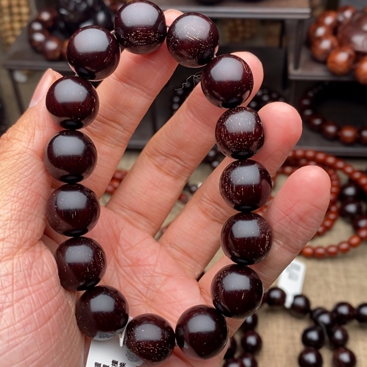 檀香紫檀（小叶紫檀）手串/手链1.5泥料小满金星特价款