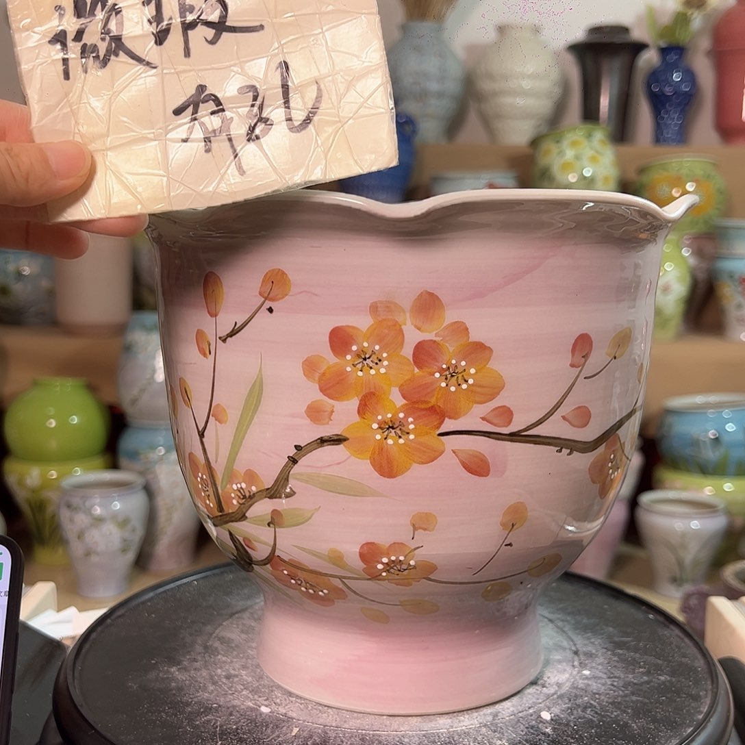 景德镇陶瓷花盆花器瑕258