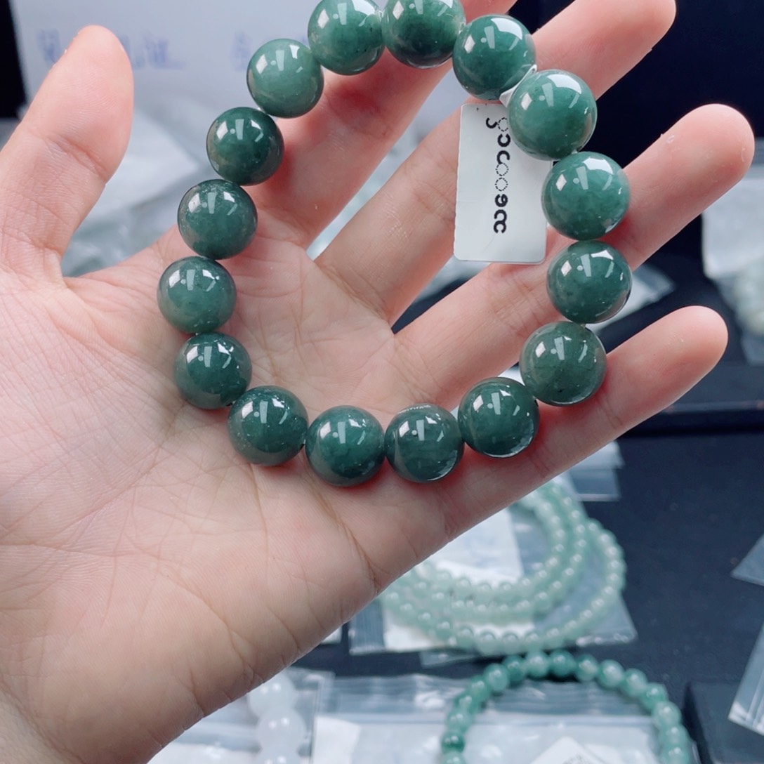 未镶嵌定制翡翠珠串13.0