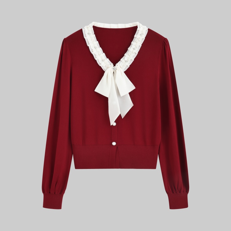 公主日记小香风气质显瘦时尚轻奢高级感针织衫上衣1424