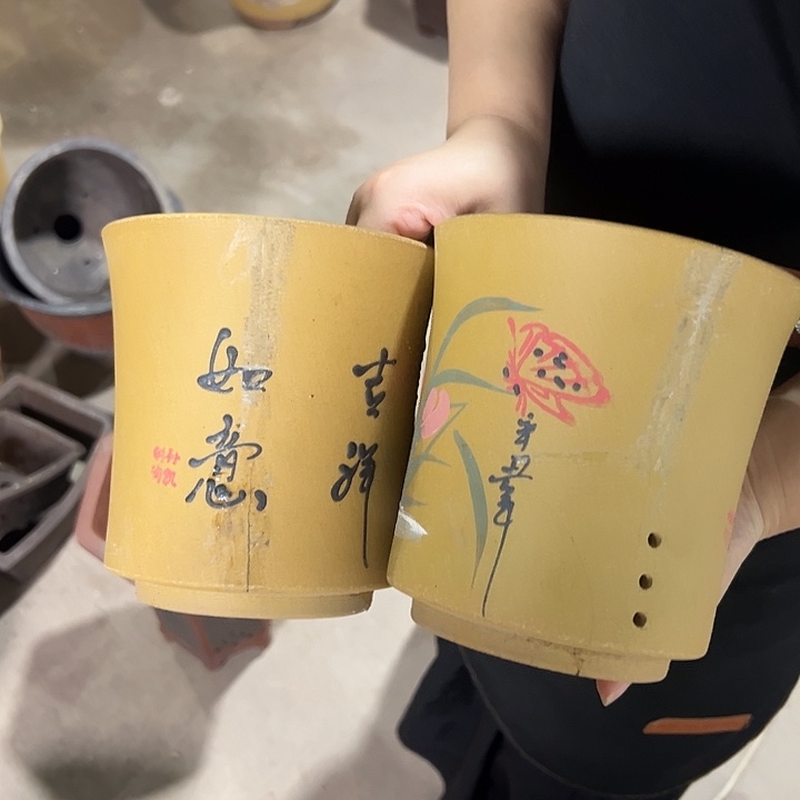 紫砂花盆口径快快乐乐