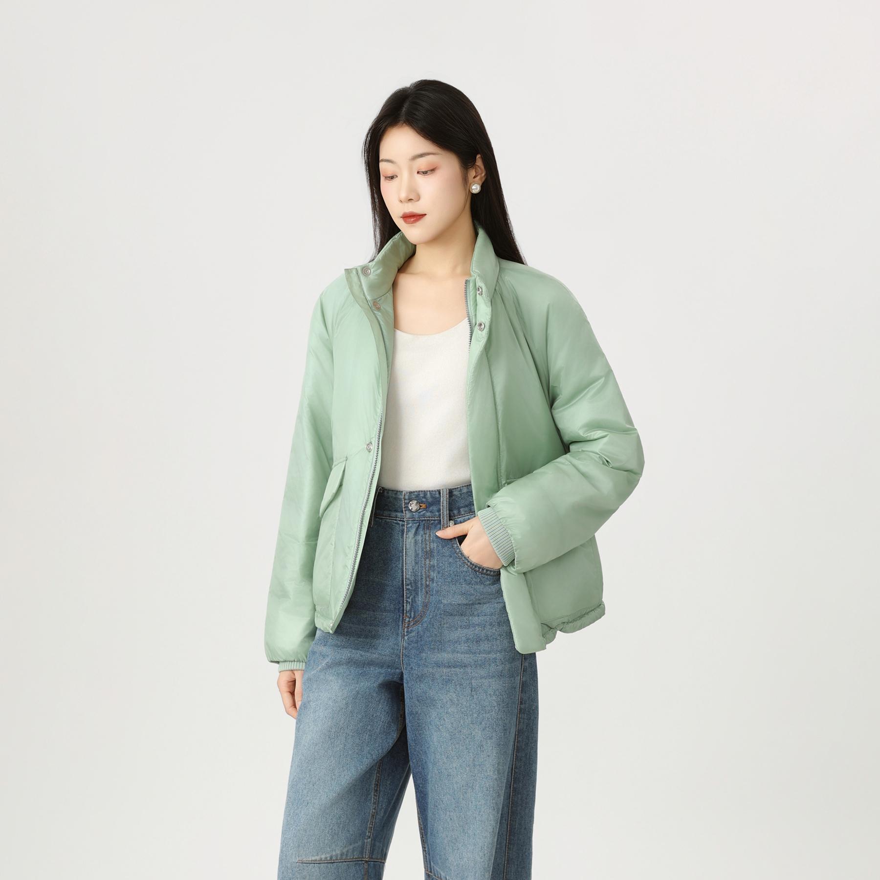 阿玛施AMASS 秋冬新款简约时尚休闲百搭慵懒风新雪丽棉服女540051