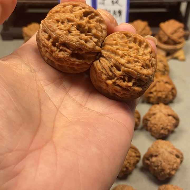 文玩核桃把件41磨盘