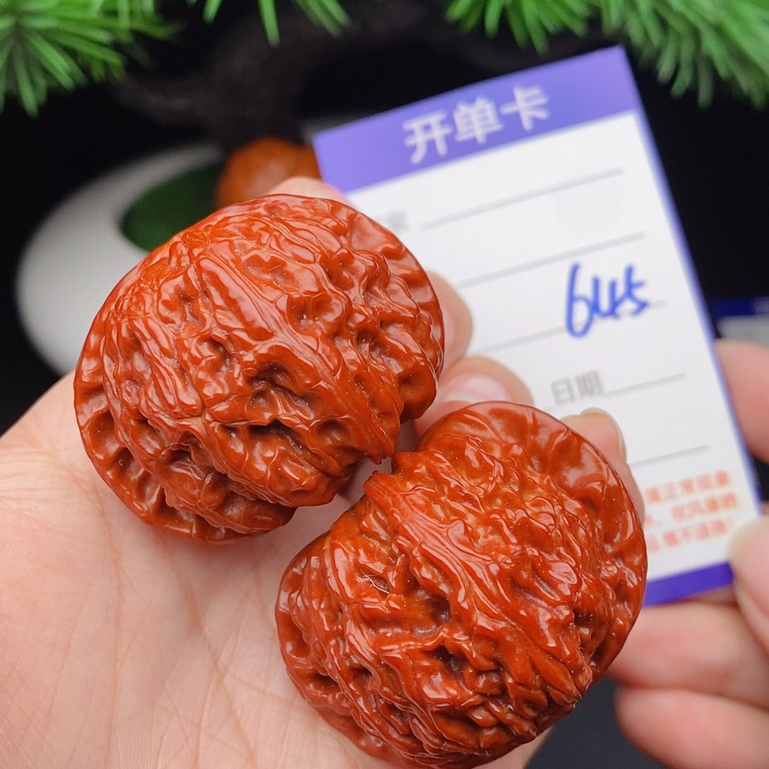 文玩核桃把件43闷白645