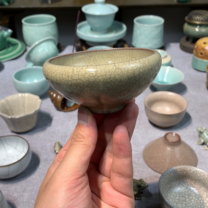 龙泉青瓷哥窑主人杯