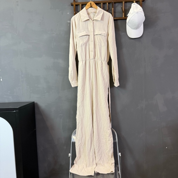 A48678杏色好货气质显瘦百搭连体裤