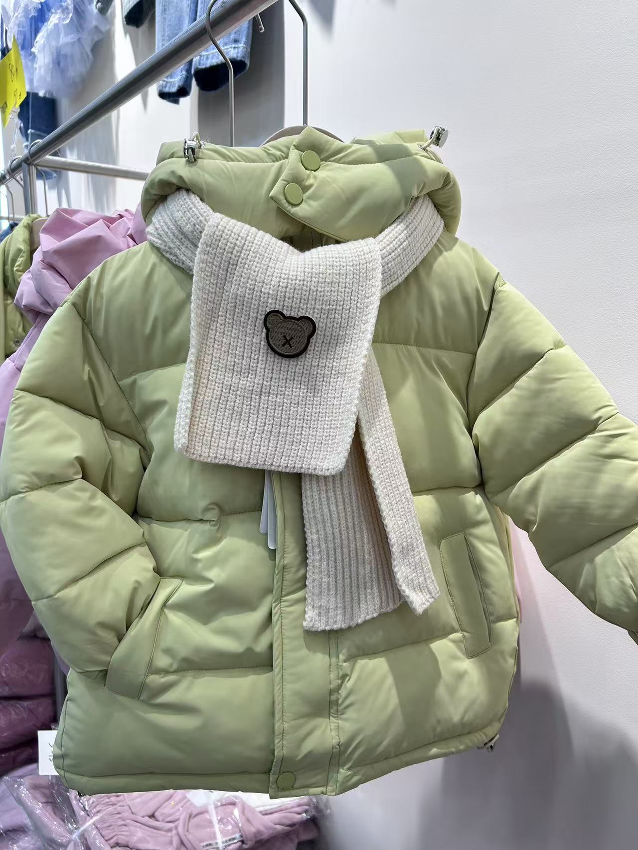 豆逗鱼女童棉衣110码