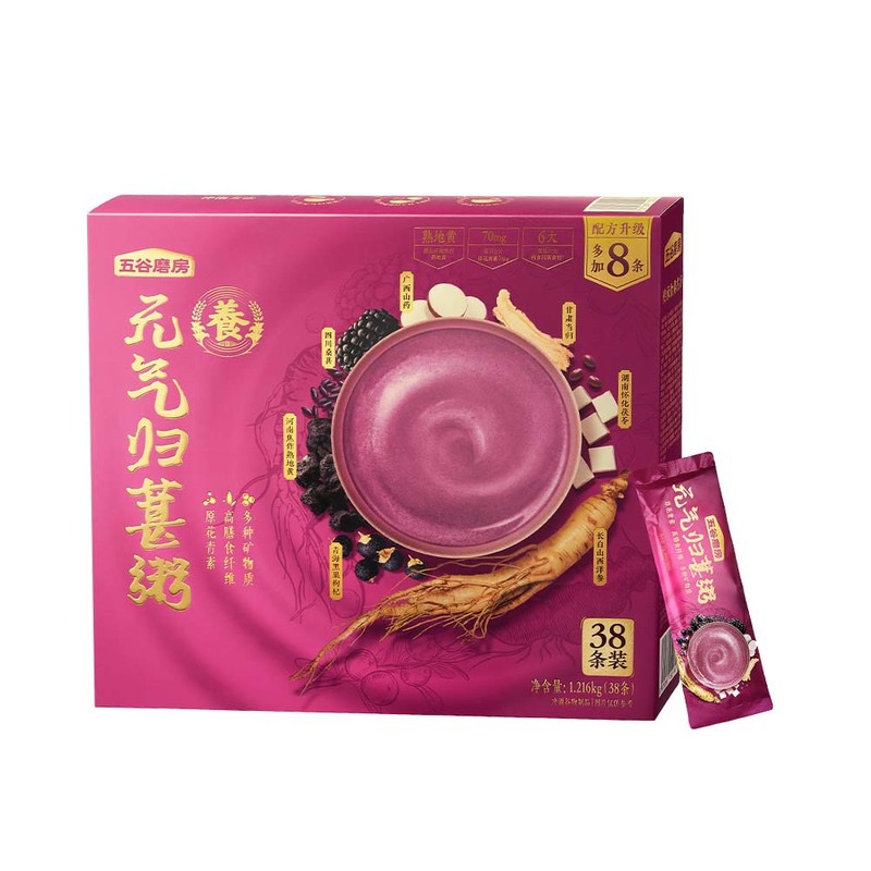 山姆超市五谷磨房元气归葚粥早餐含高膳食纤维1.216kg(38条装)