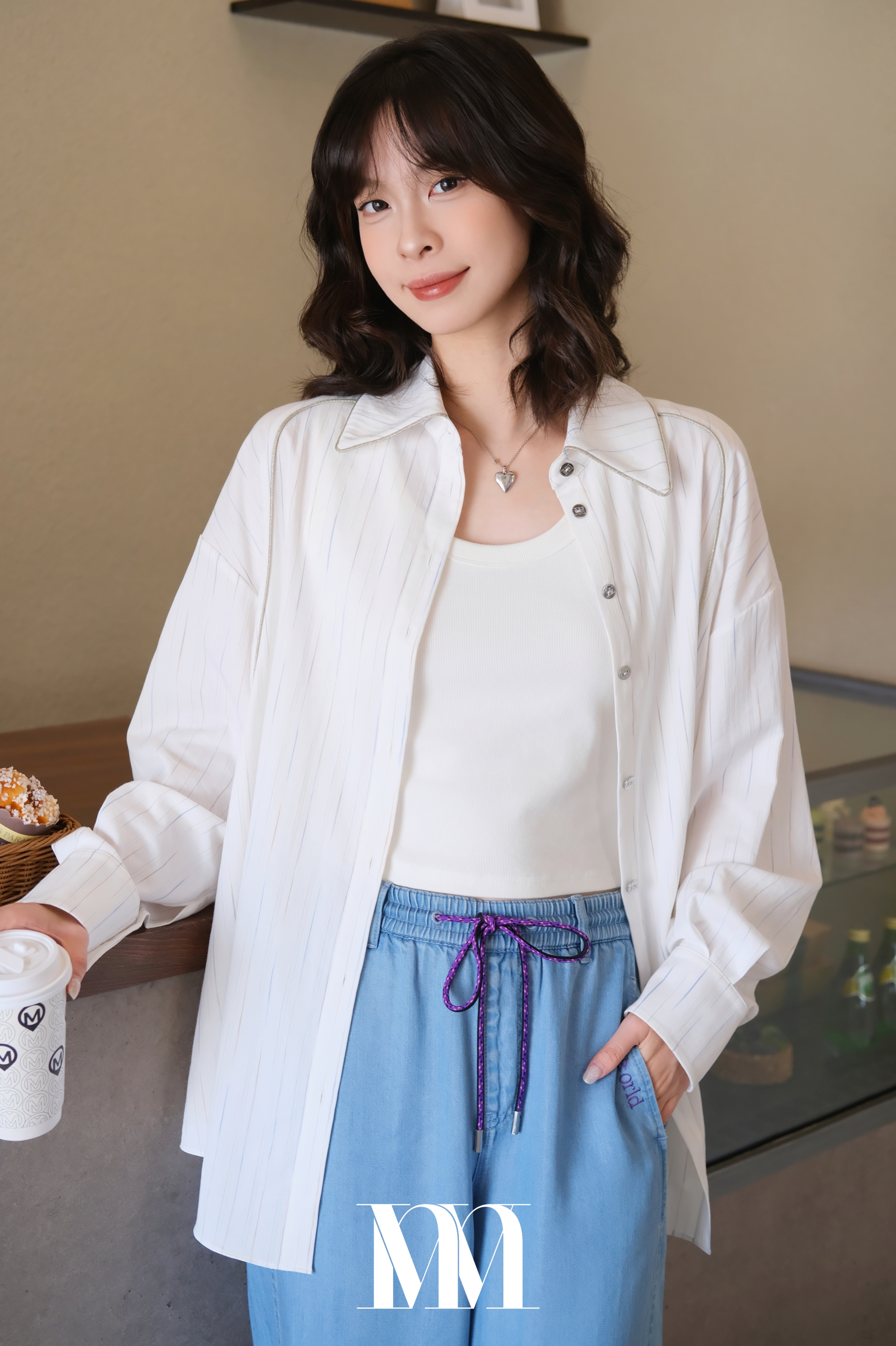 mithworld / 沵媞  彩条闲适衬衫