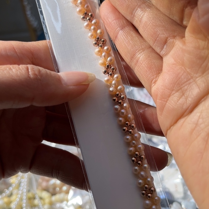 淡水珍珠胸饰银S925镶嵌