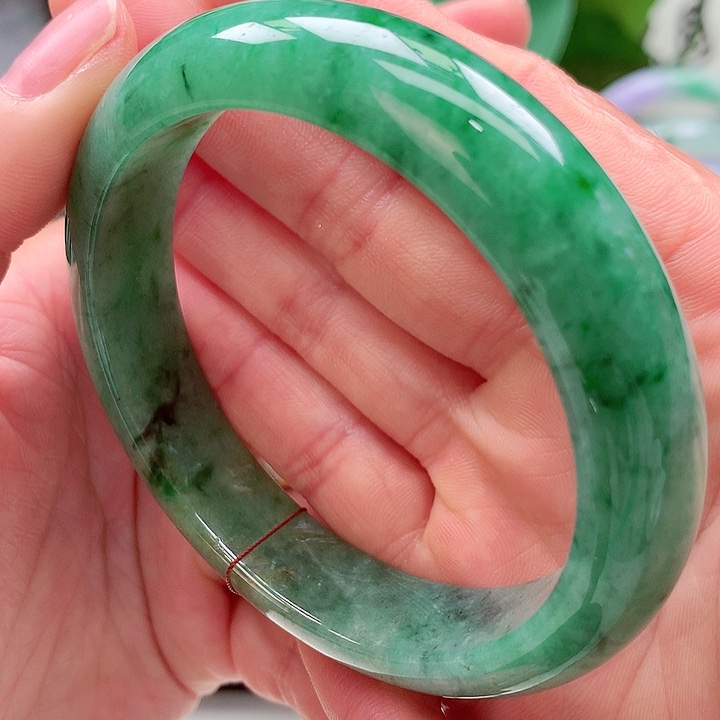 燕***花翡翠未镶嵌手镯天然翡翠手镯