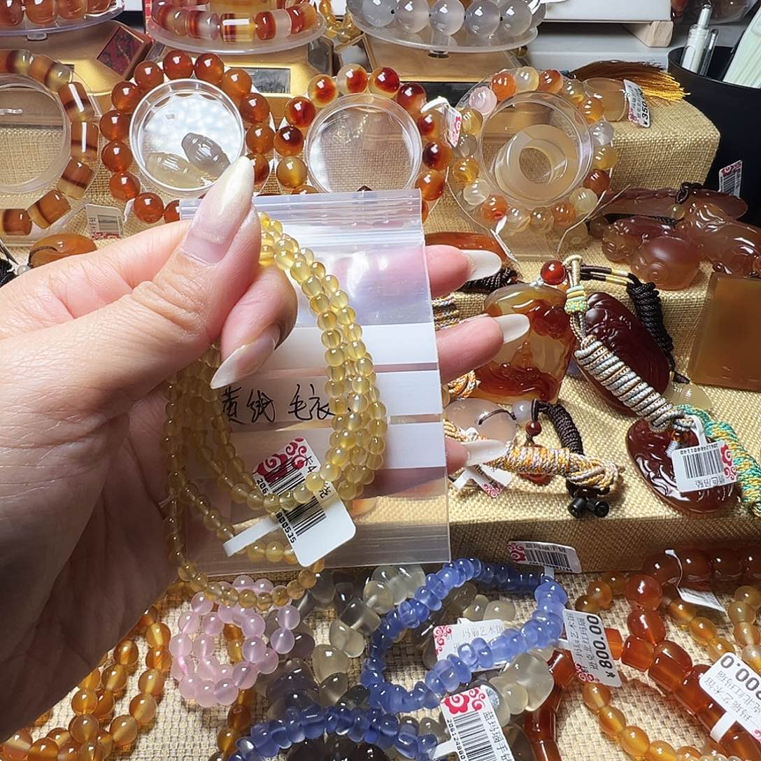 胖***名玛瑙/玉髓合金玛瑙手串8