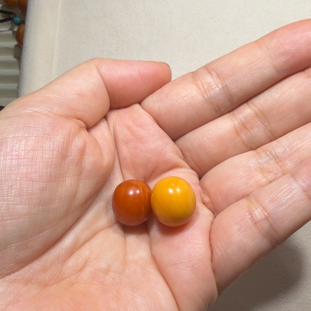 琥珀颈饰未镶嵌欧洲老蜜蜡散珠