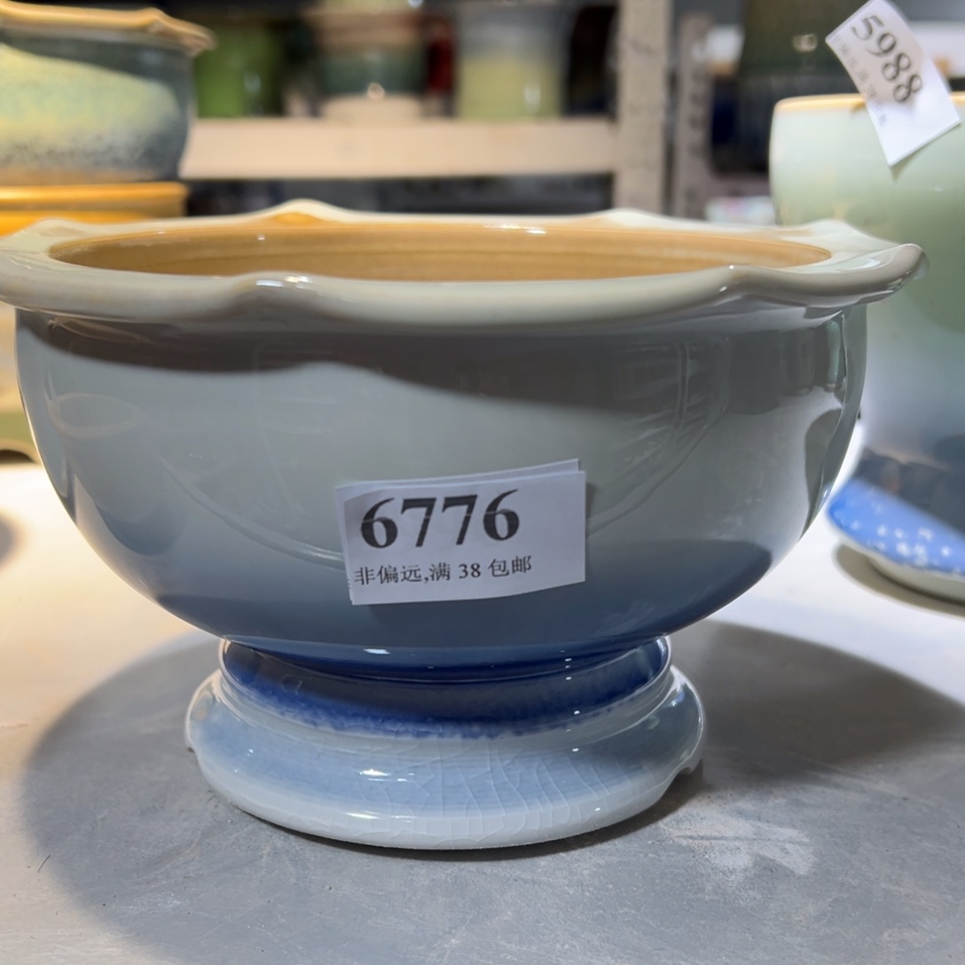 陶瓷口15高11 景德镇手工花盆