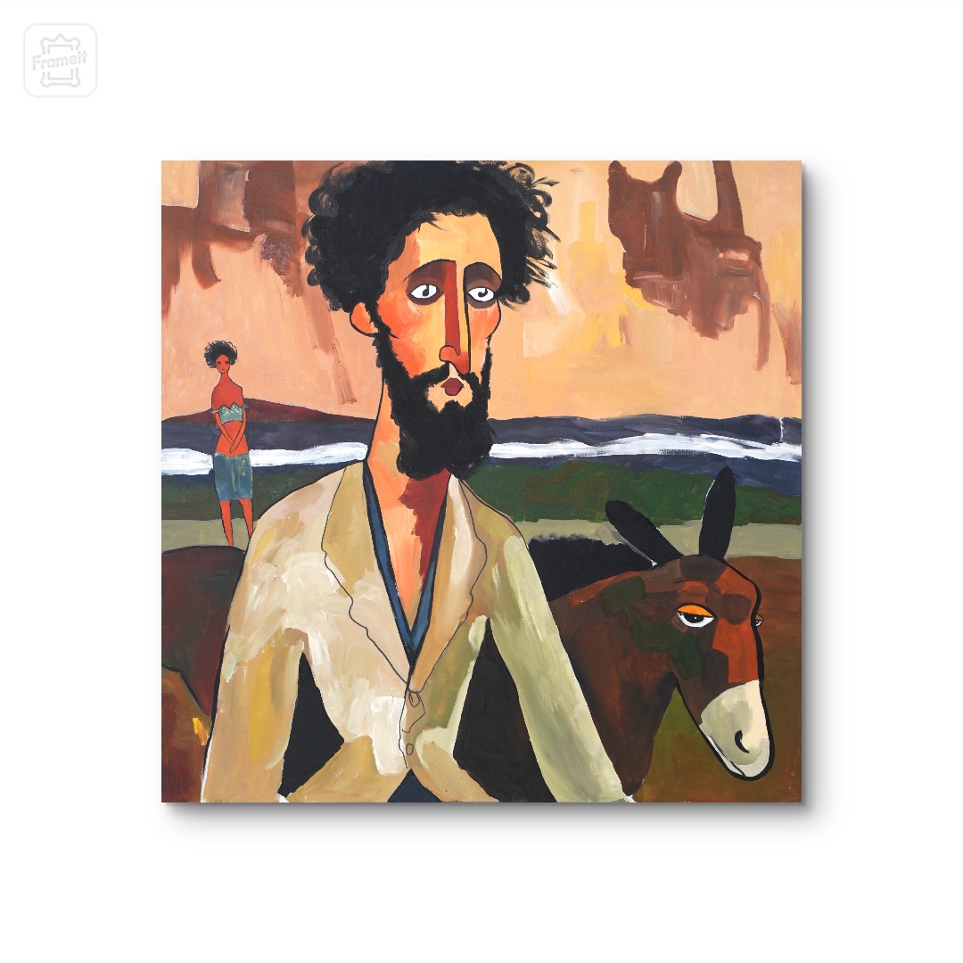 【渣男系列】原创手绘  “90*90” No.1103玄关客厅纯手绘装饰