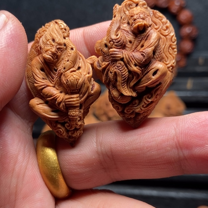 京***傑桃核手工明王单颗