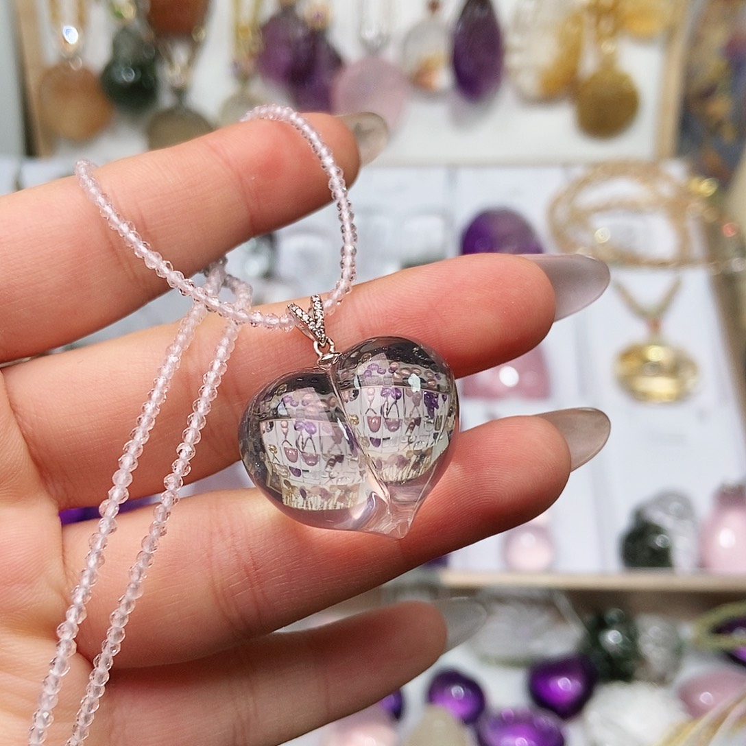 水晶吊坠(赠链)银S925镶嵌