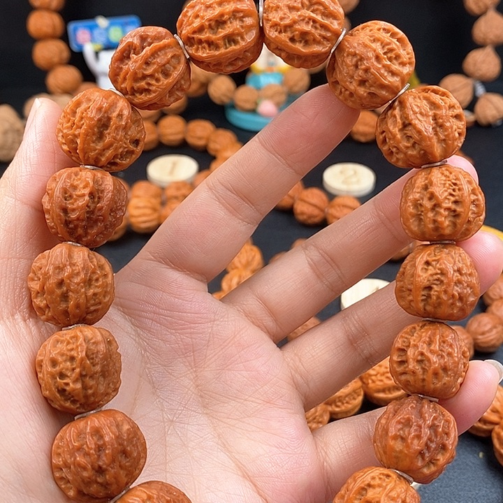 文玩核桃手串京八棱手持轻微返油介意勿拍