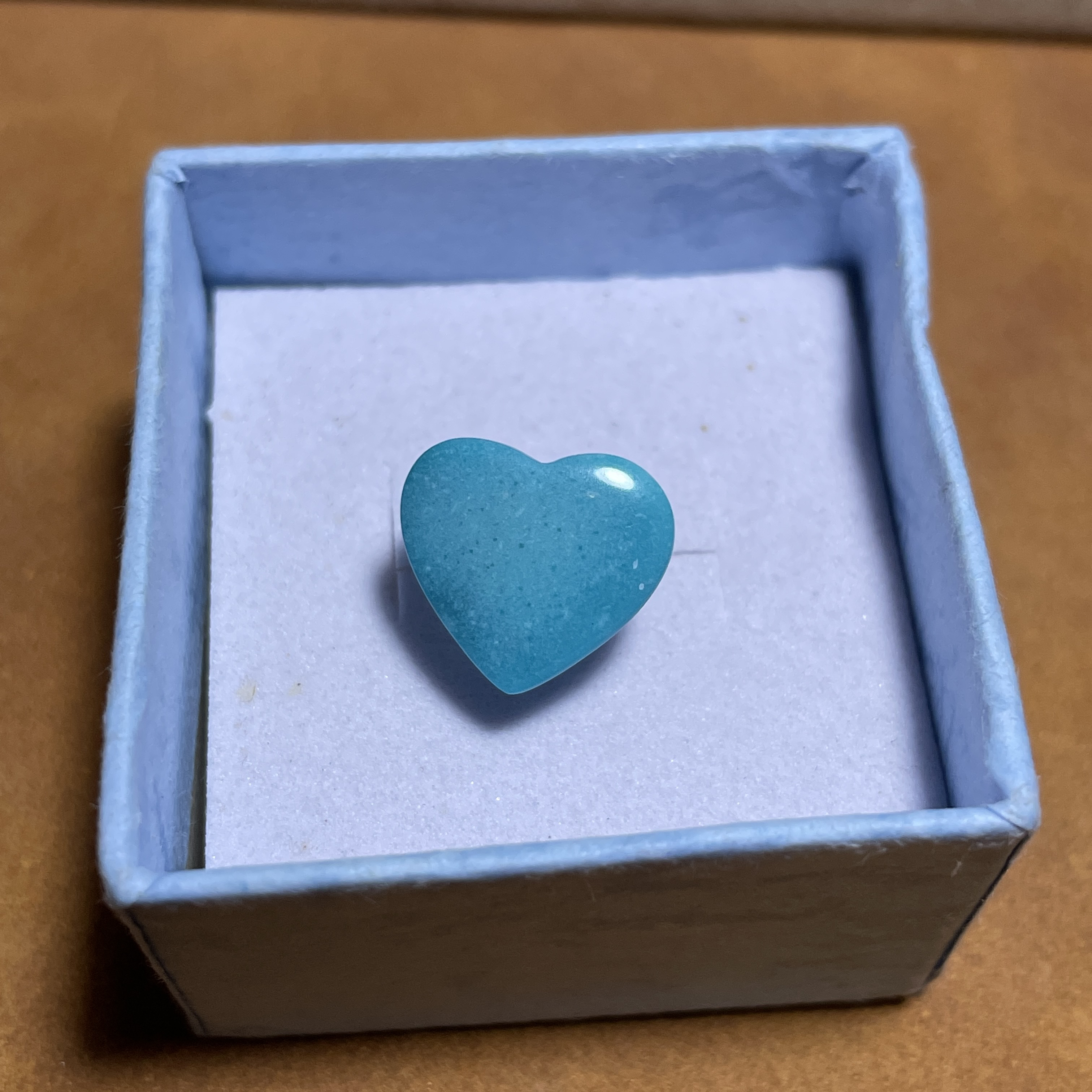 原矿绿松石心形耳钉一枚 耳饰耳坠爱心耳钉绿松石耳钉地大天然