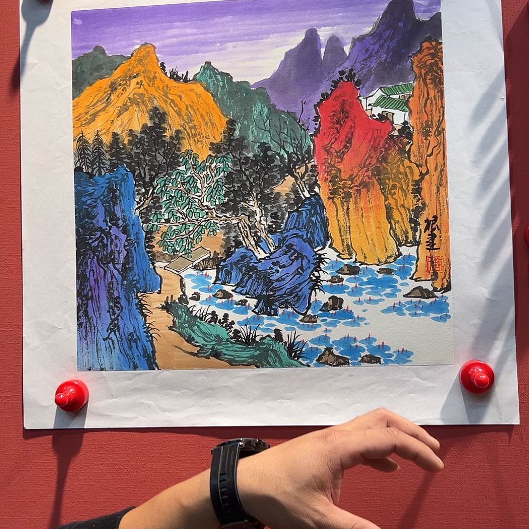 国画曹根建国画作品