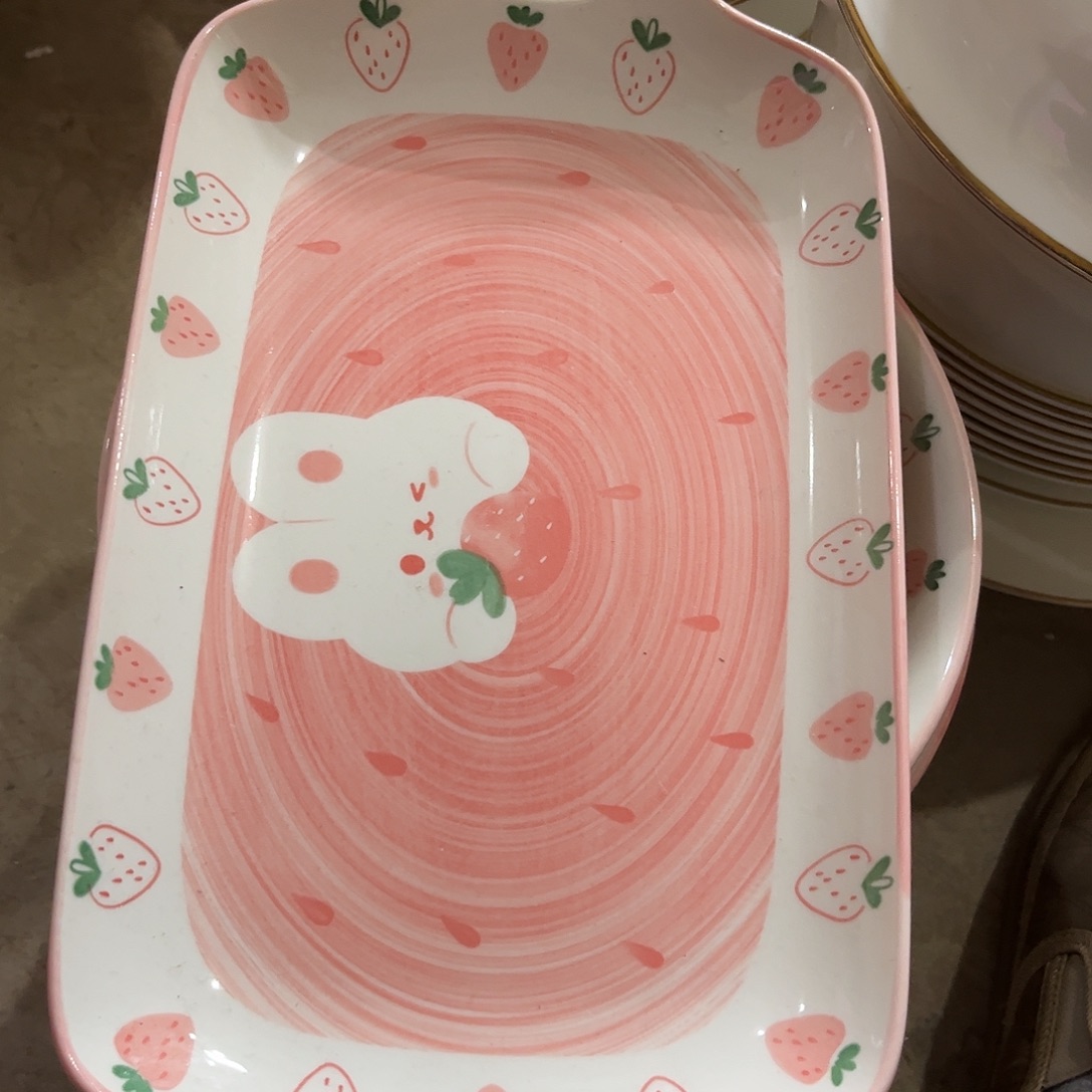 瓷片鱼盘一个微瑕微瑕