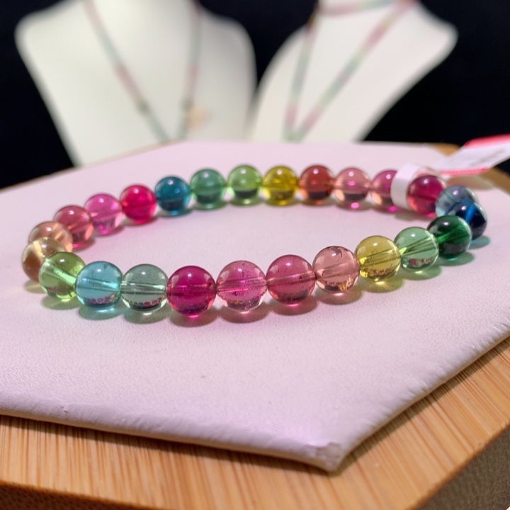 双色碧玺手链未镶嵌