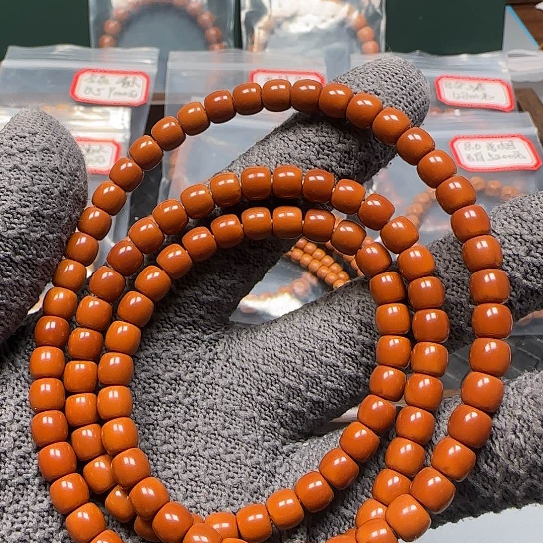 橄榄核手串/手链6.7mm老挝108爆红核尖极限弧