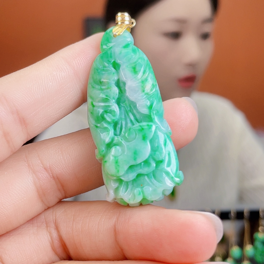 翡翠未镶嵌耳饰饰品