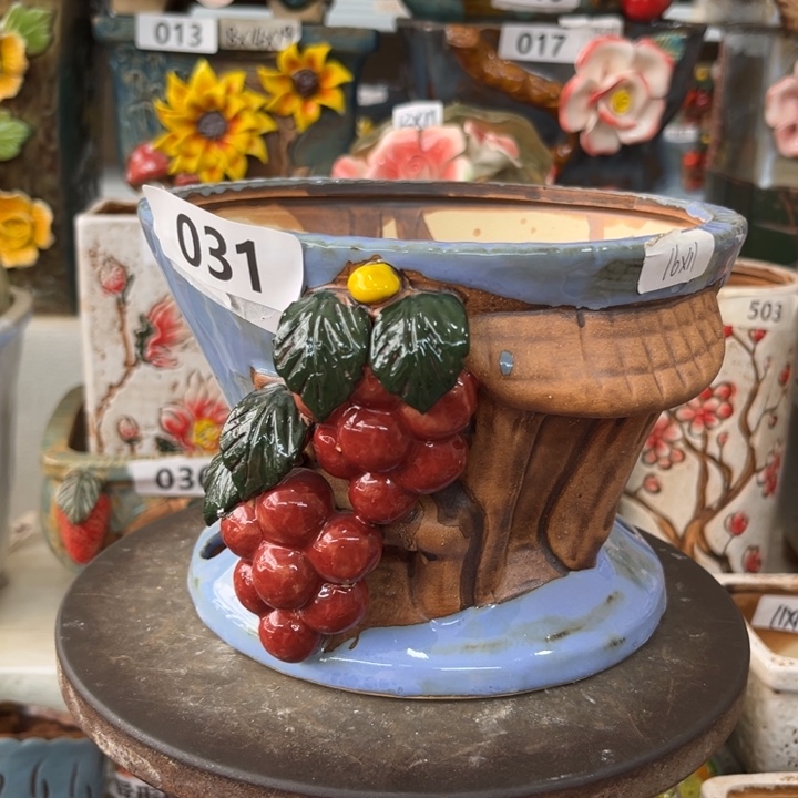 紫砂花盆粗陶材质多肉花盆