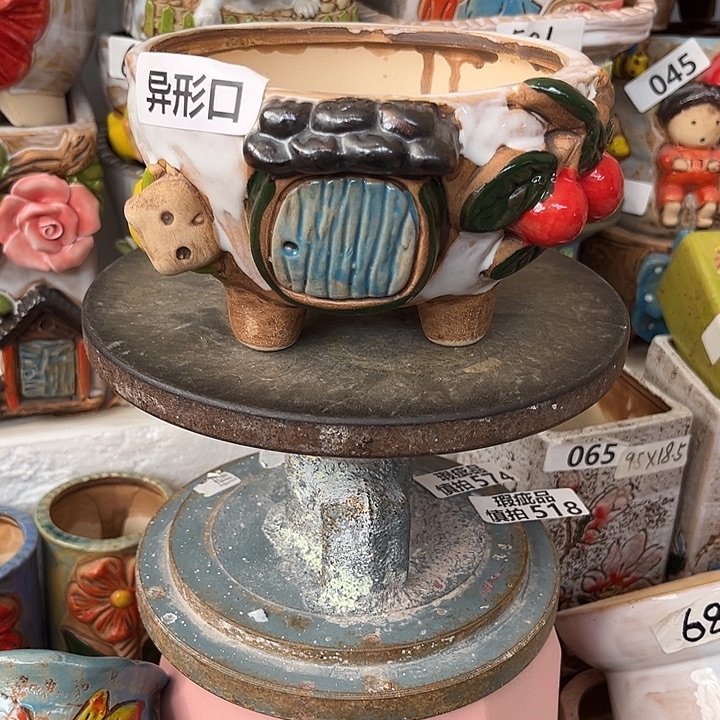 粗陶材质多肉花盆