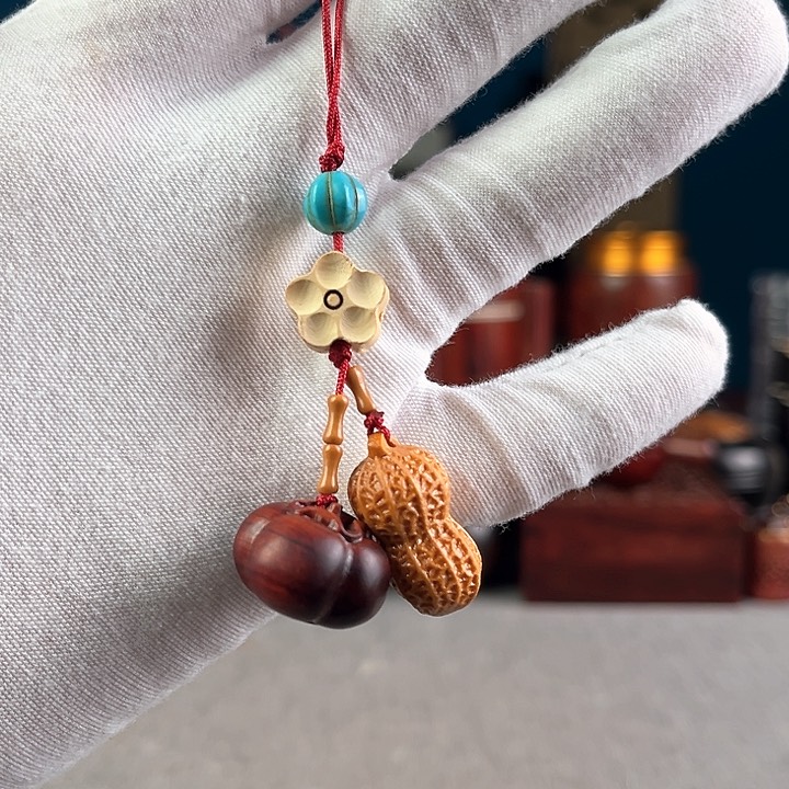 安达曼紫檀黄杨木好事发生手机挂件