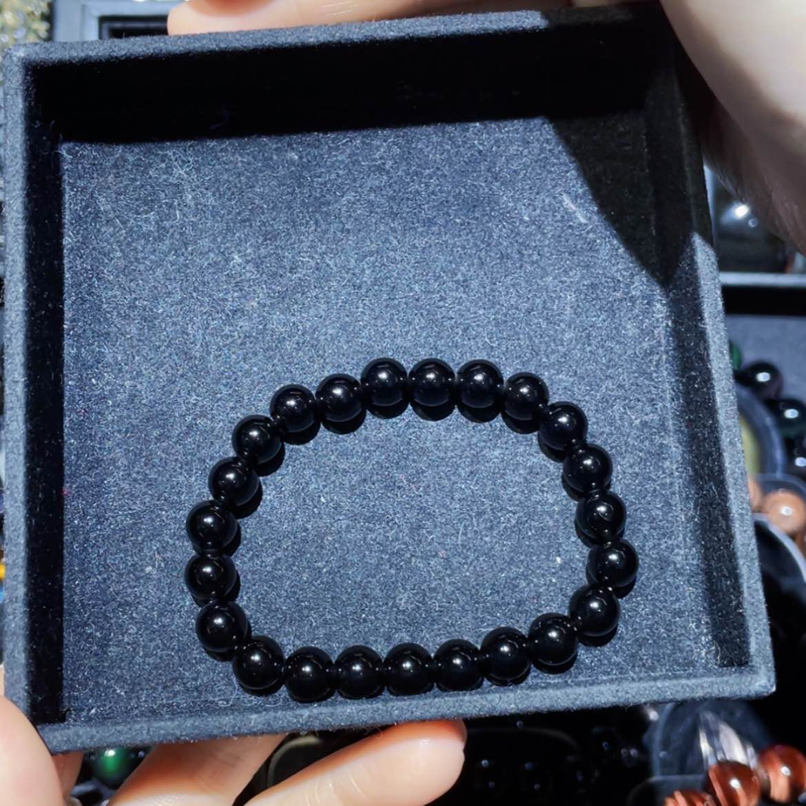 【闪购商品】黑曜岩手链未镶嵌张****姐