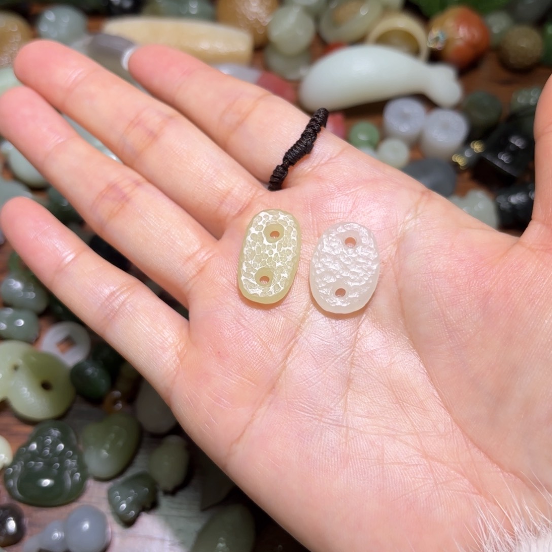 和田玉珠宝半成品未镶嵌九**、