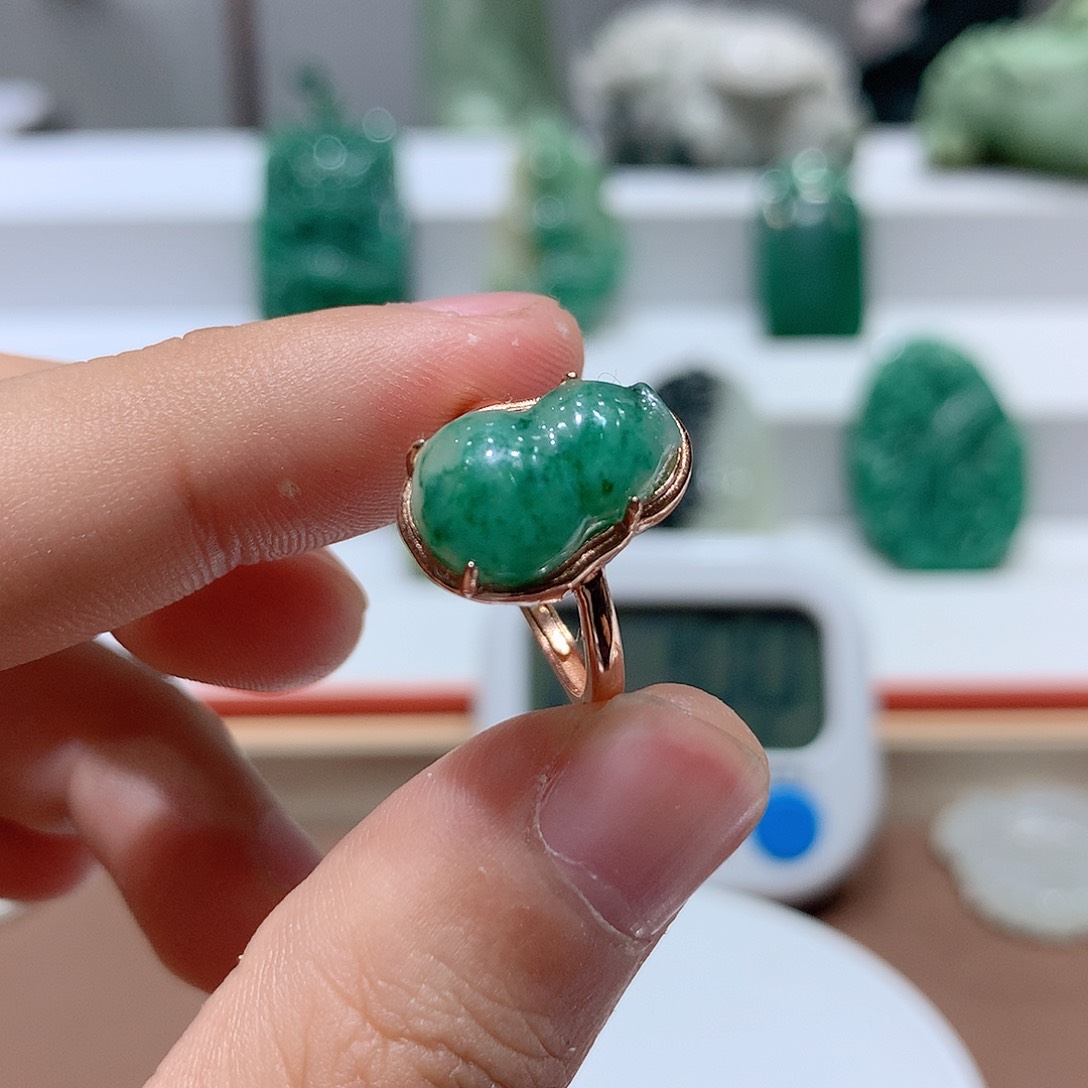 独山玉挂件银S925镶嵌