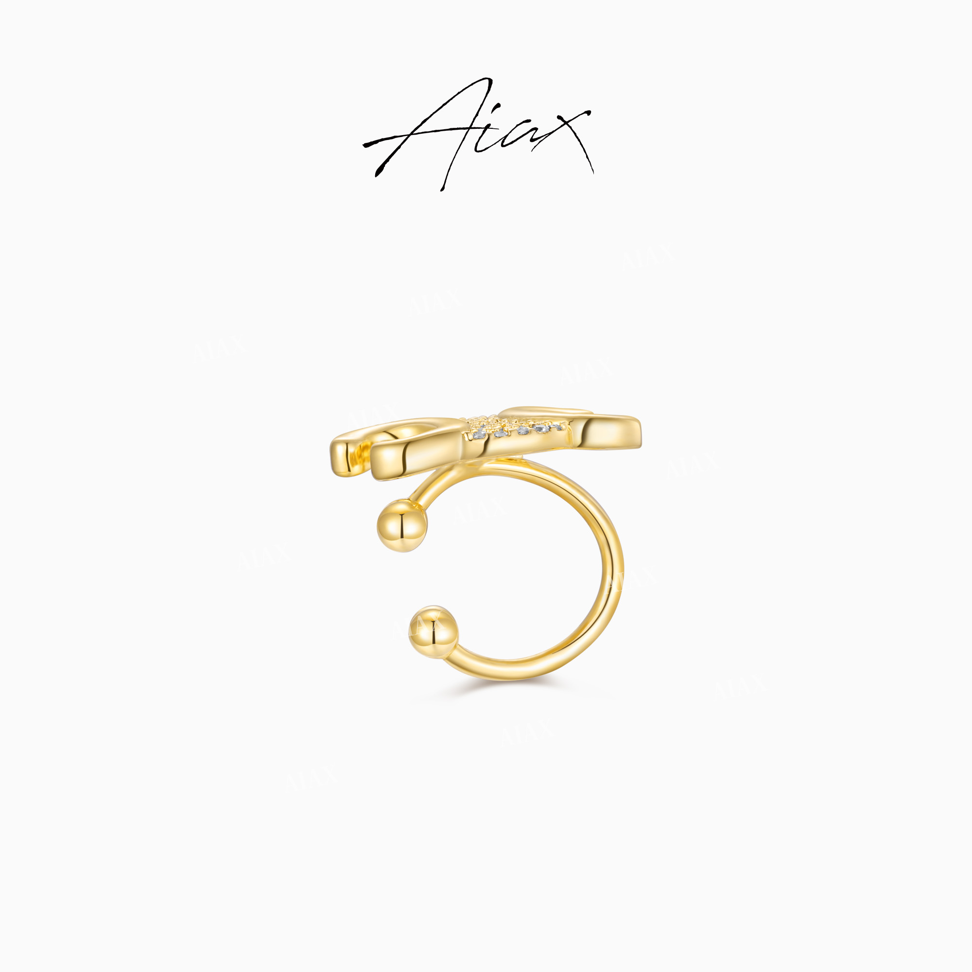 AIAX 镀K金 法式时尚简约个性时尚设计师百搭耳骨夹TSL1009