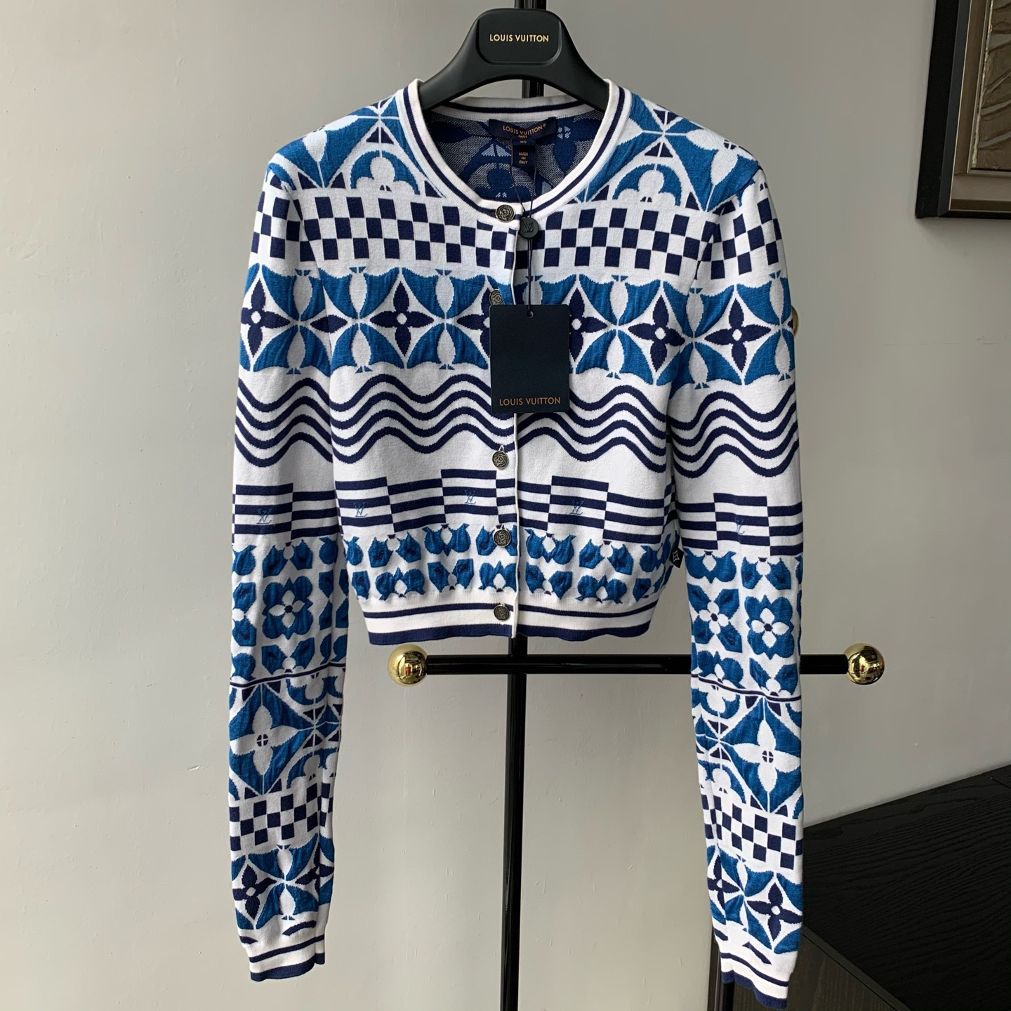 99新 LouisVuitton/路易威登 路易威登老花满印开衫XS码吊牌