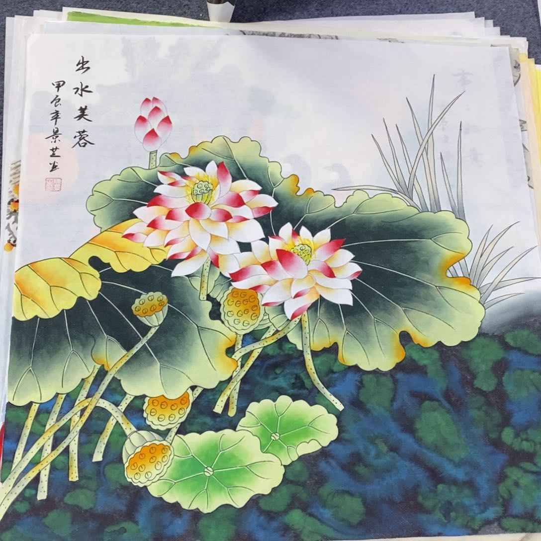 国画尺寸68✖️68工笔斗方画画