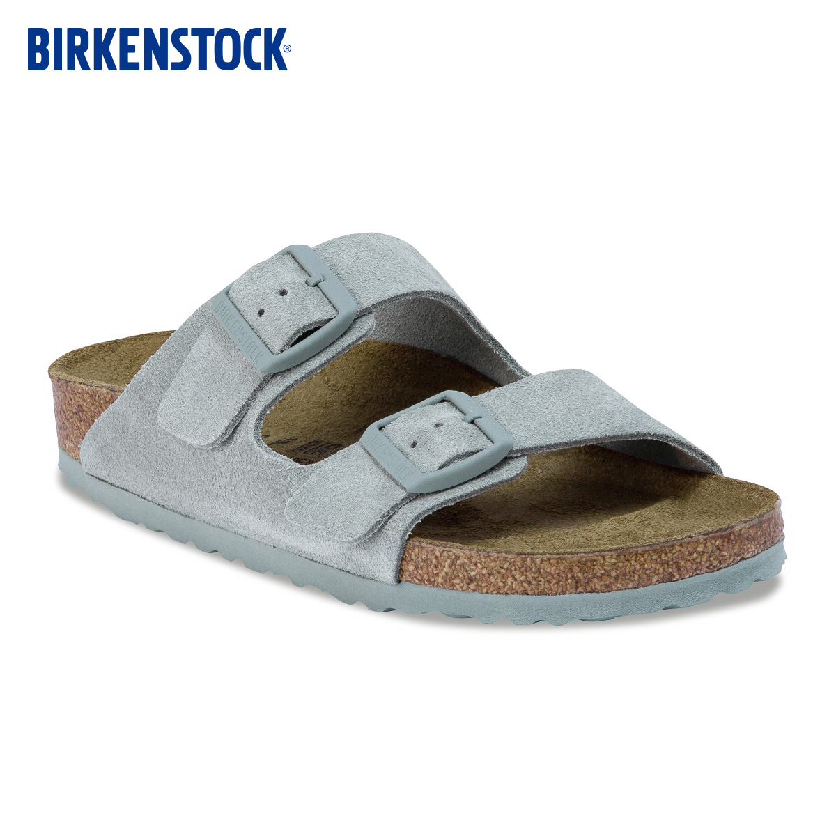BIRKENSTOCK勃肯德国进口新品女款鼠尾草绿绒面革Arizona双扣拖鞋