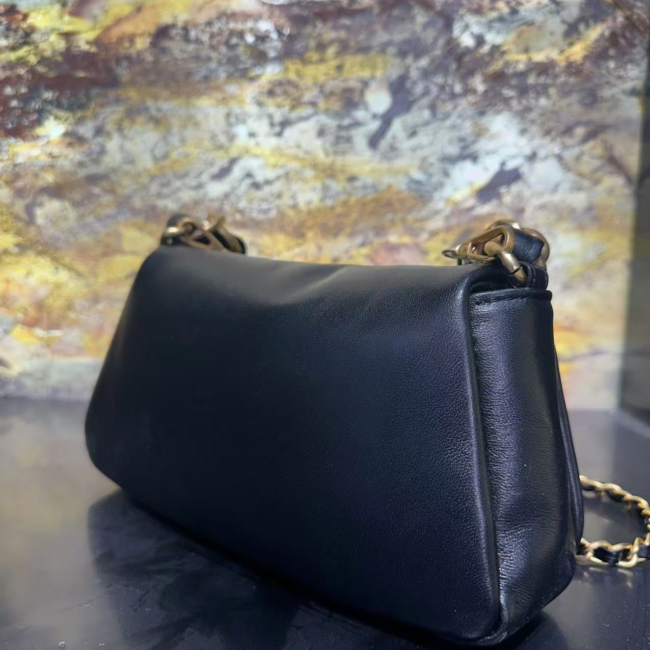 HIRMRIS手工真皮包1168-黑-梯香