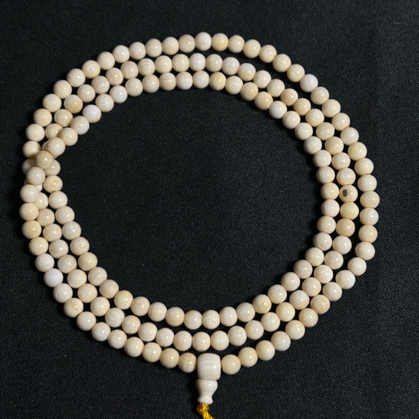 D121636 只做天然猛犸牙 多宝带眼圆珠多圈 直径4mm