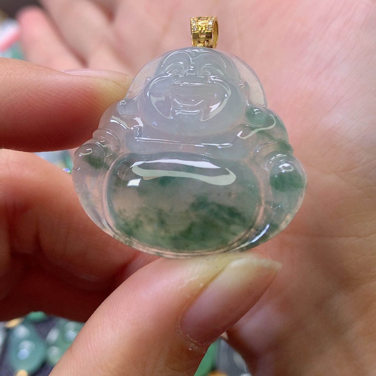【闪购商品】吊坠(赠链)18K金镶嵌翡翠