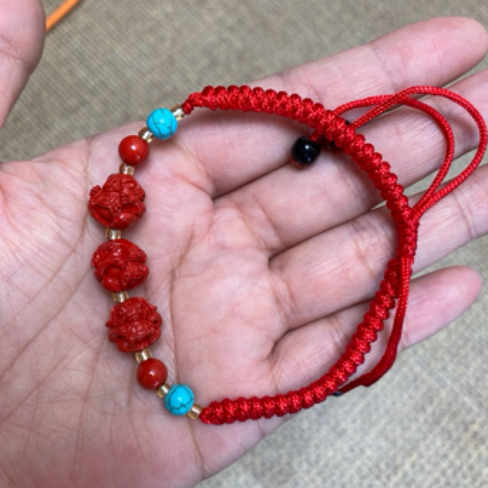 含辰砂工艺品紫金砂红砂三合手机链手串