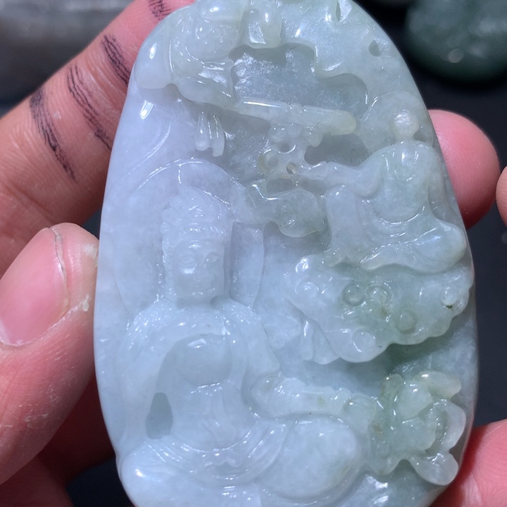 翡翠未镶嵌颈饰保真天然a货翡翠